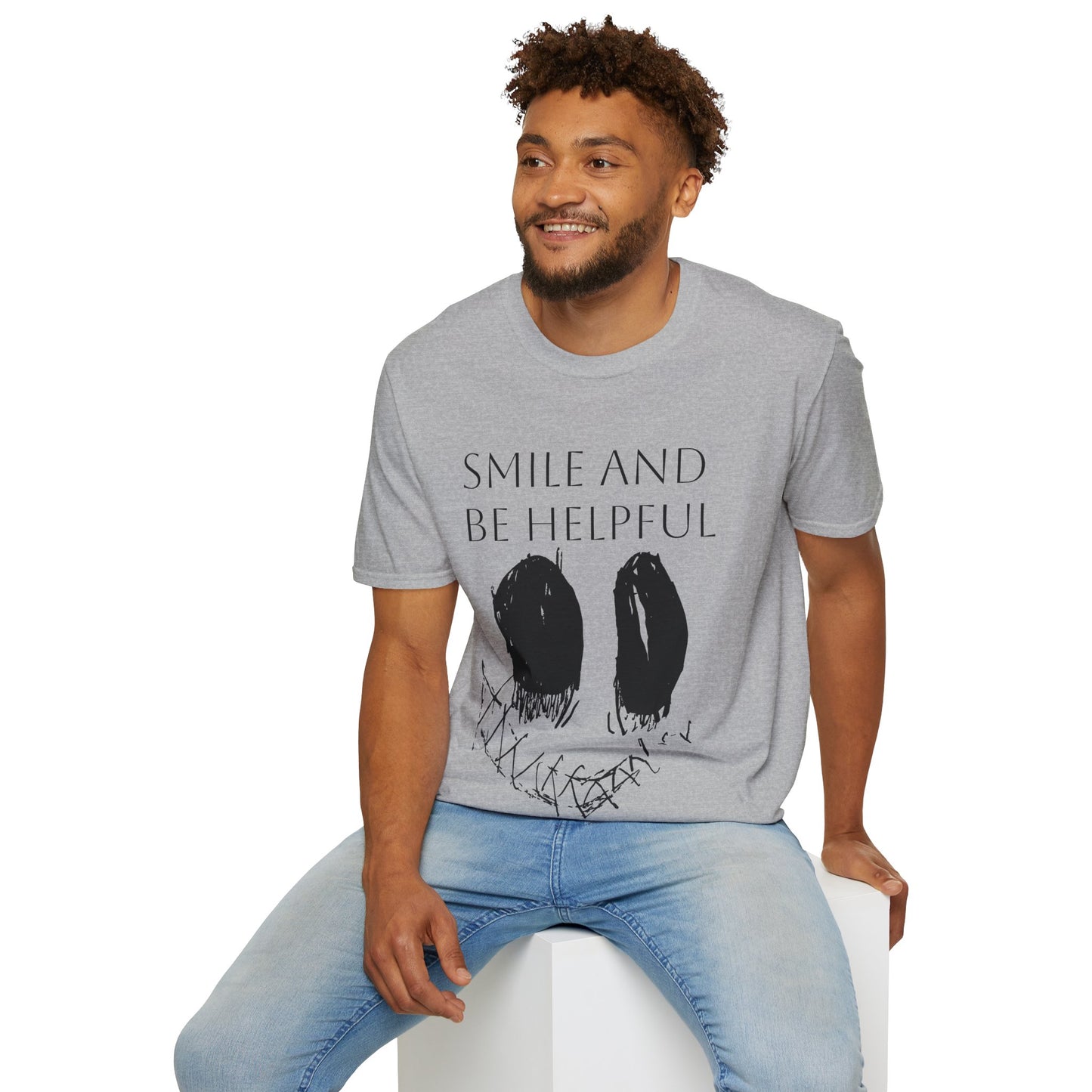 Nith OE Unisex Softstyle T-Shirt White - SMILE