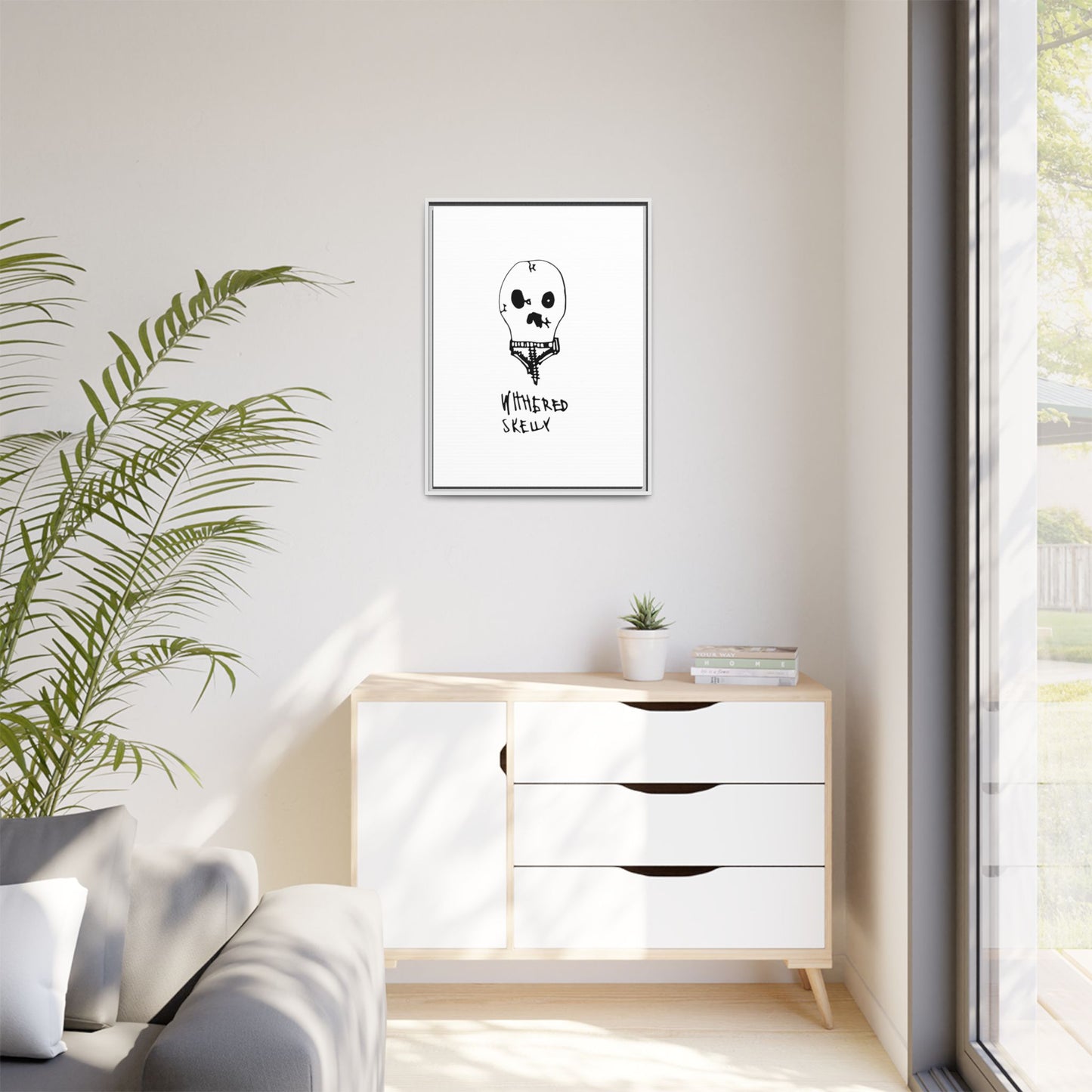 Nith OE Matte Canvas, Framed WITHERED SKELLY