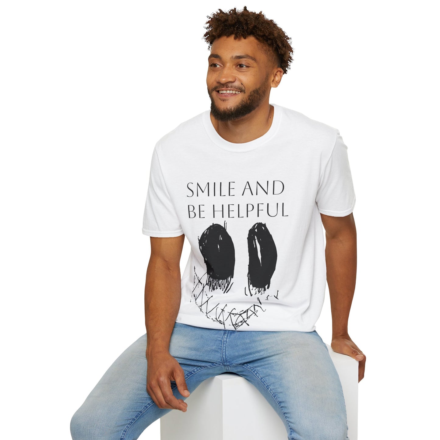 Nith OE Unisex Softstyle T-Shirt White - SMILE