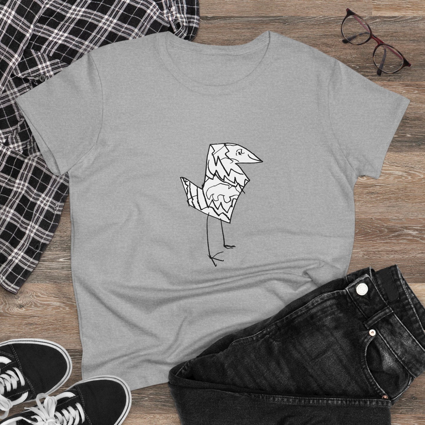 Nith OE Women's Midweight Cotton Tee BIRD