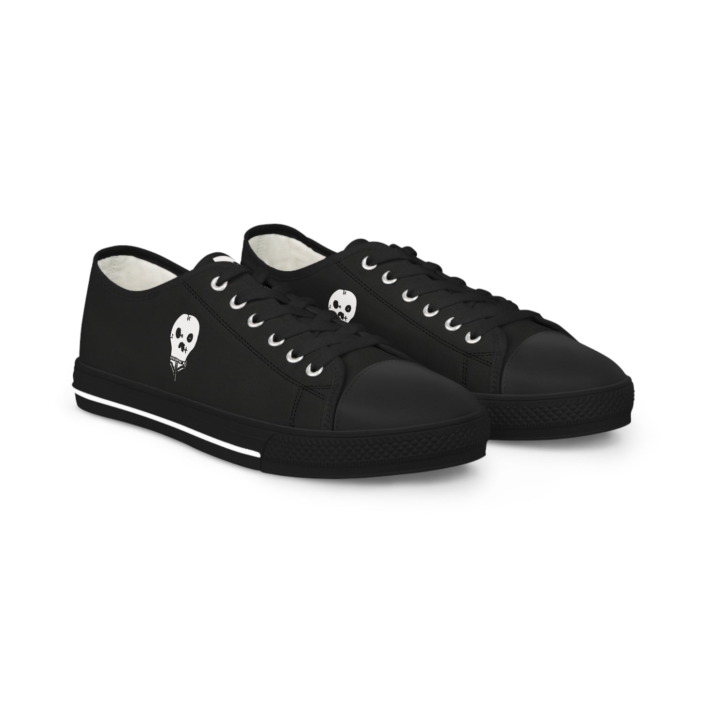 Nith OE Men's Low Top Sneakers Black WITHERED SKELLY