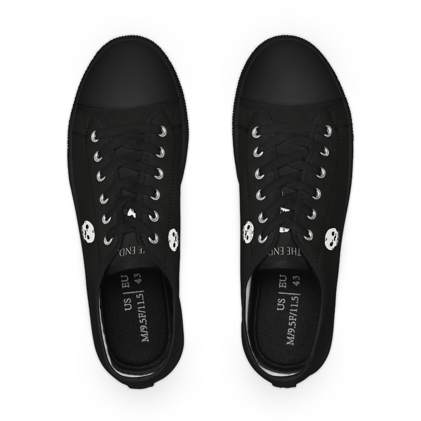 Nith OE Men's Low Top Sneakers Black WITHERED SKELLY