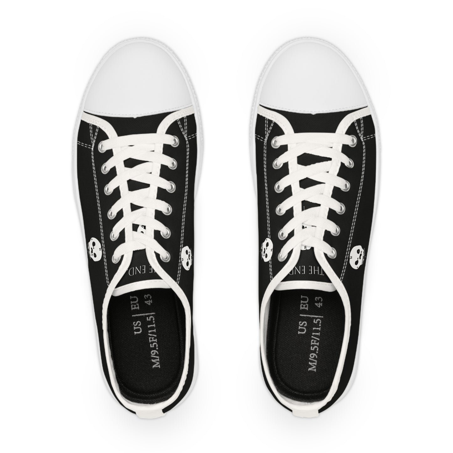 Nith OE Men's Low Top Sneakers Black WITHERED SKELLY
