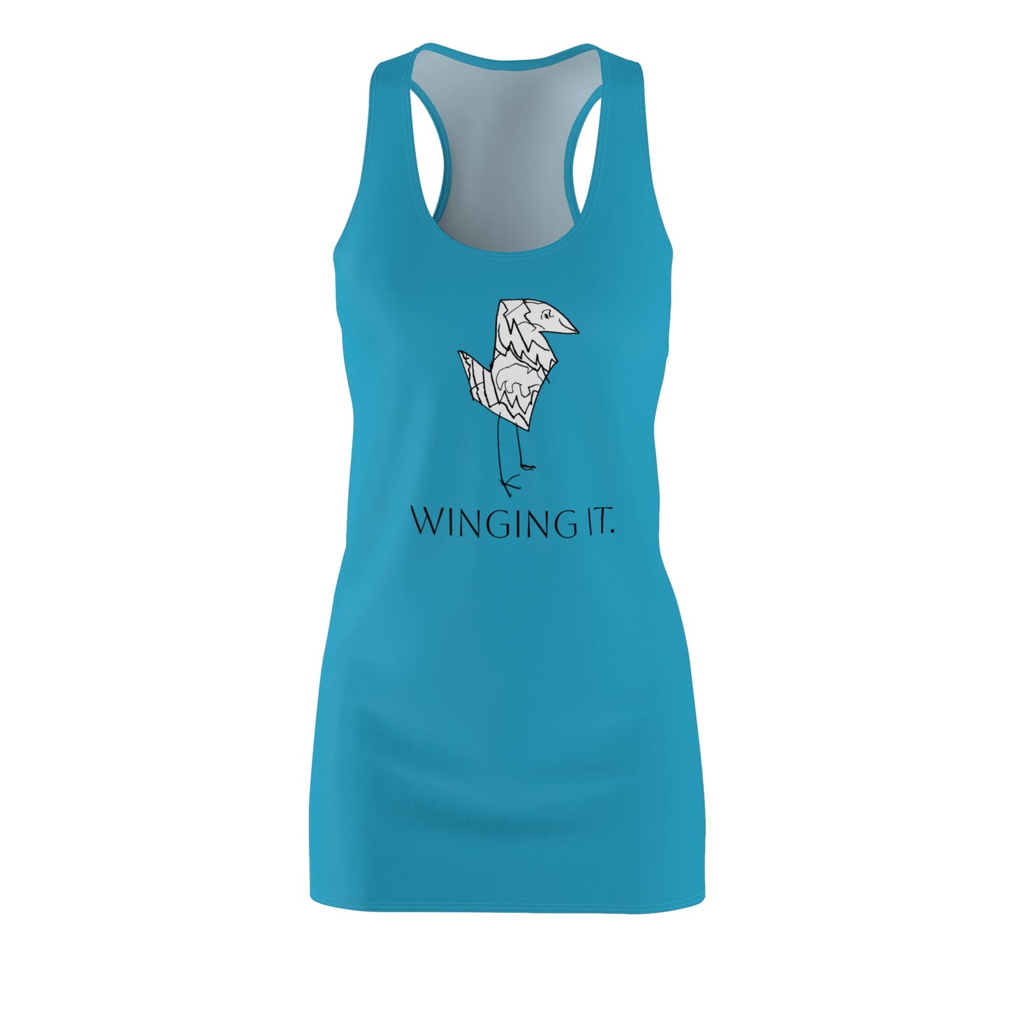 Nith OE Women's Racerback Dress Turquoise BIRD