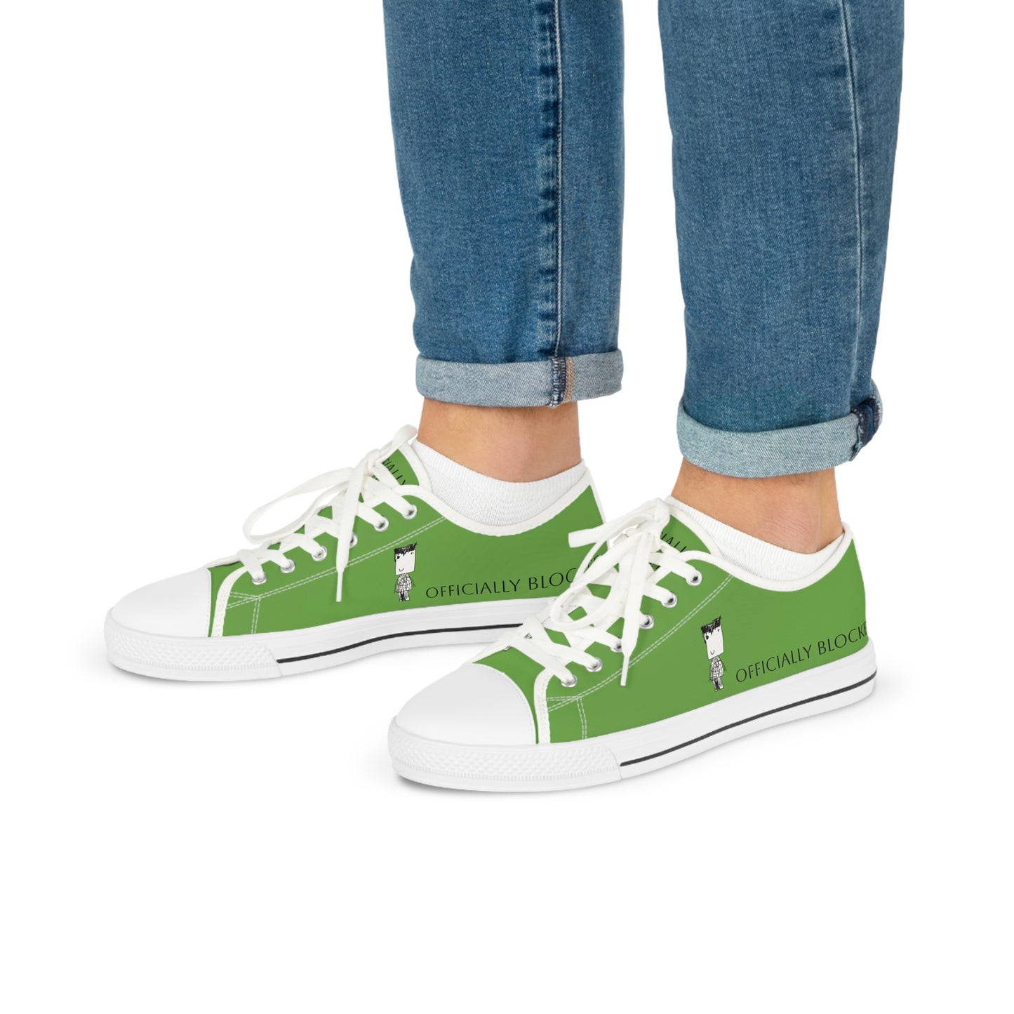 Nith OE Men's Low Top Sneakers Green BLOCKHEAD