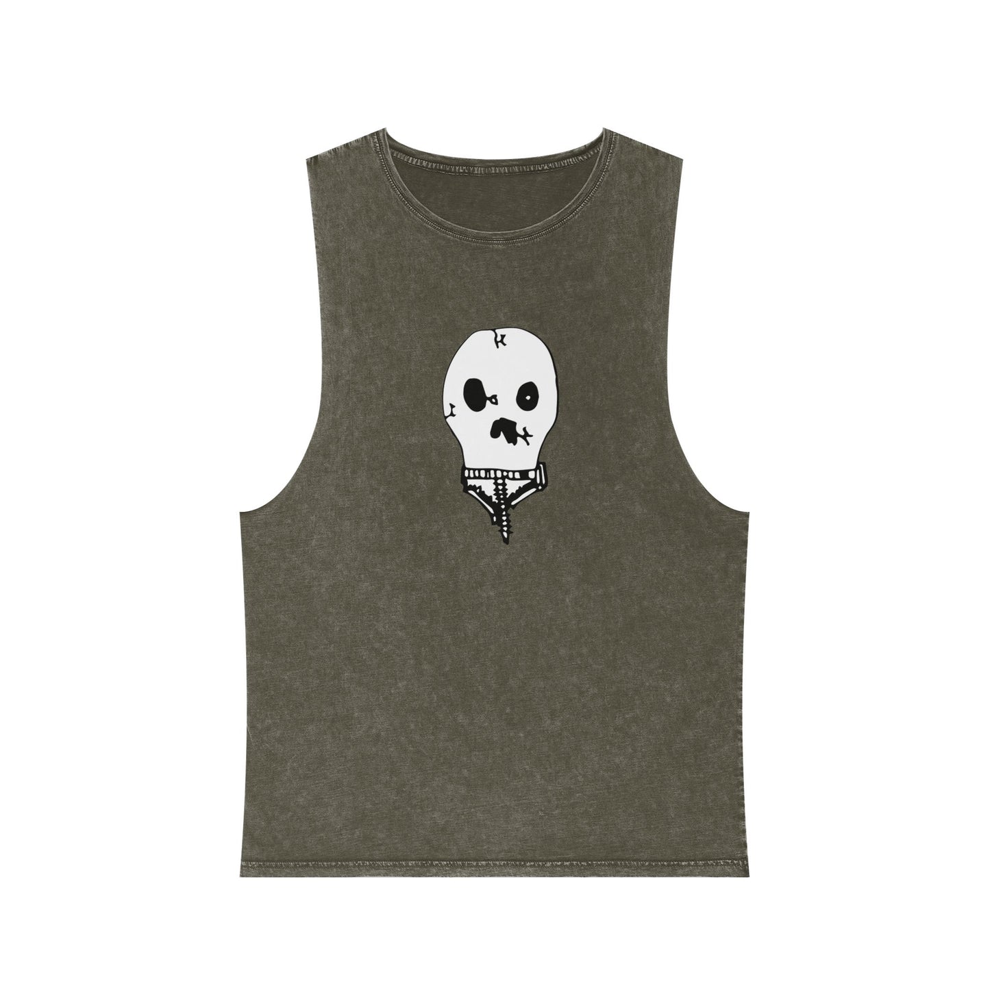Nith OE Unisex Stonewash Tank Top WITHERED SKELLY