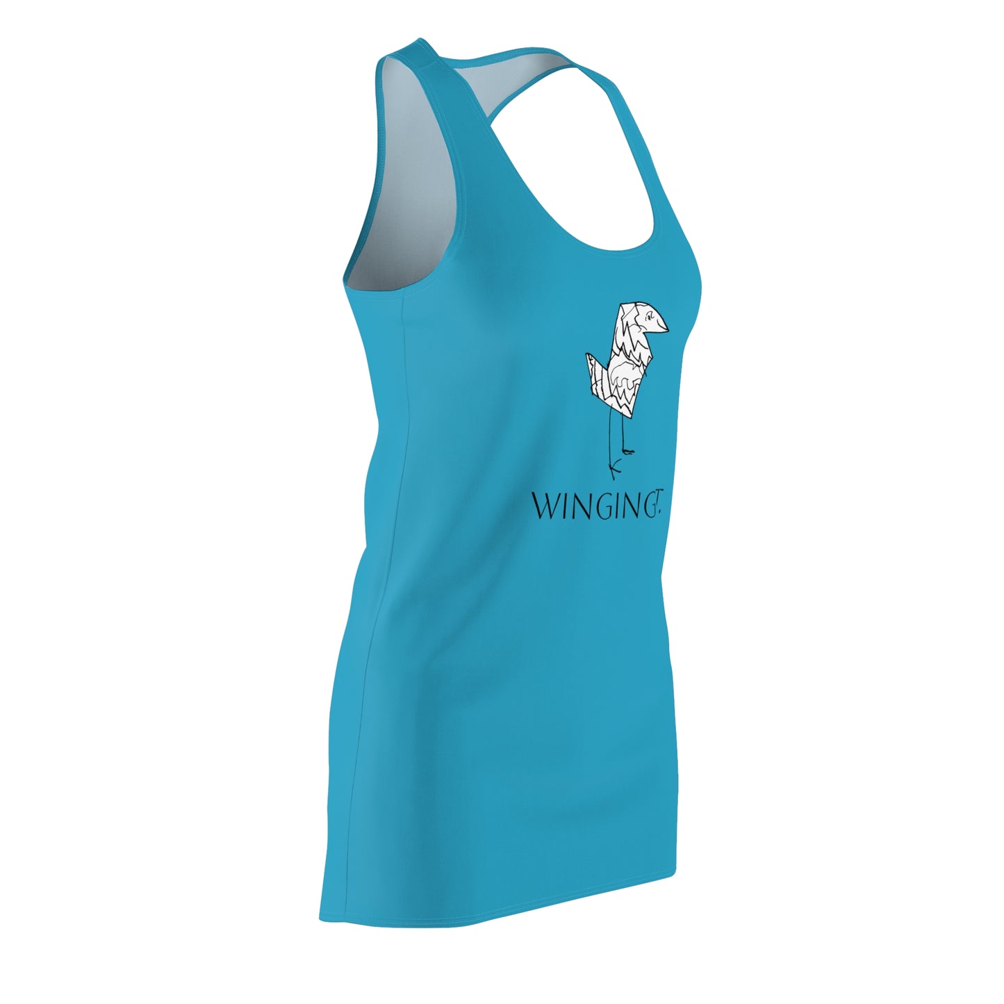 Nith OE Women's Racerback Dress Turquoise BIRD