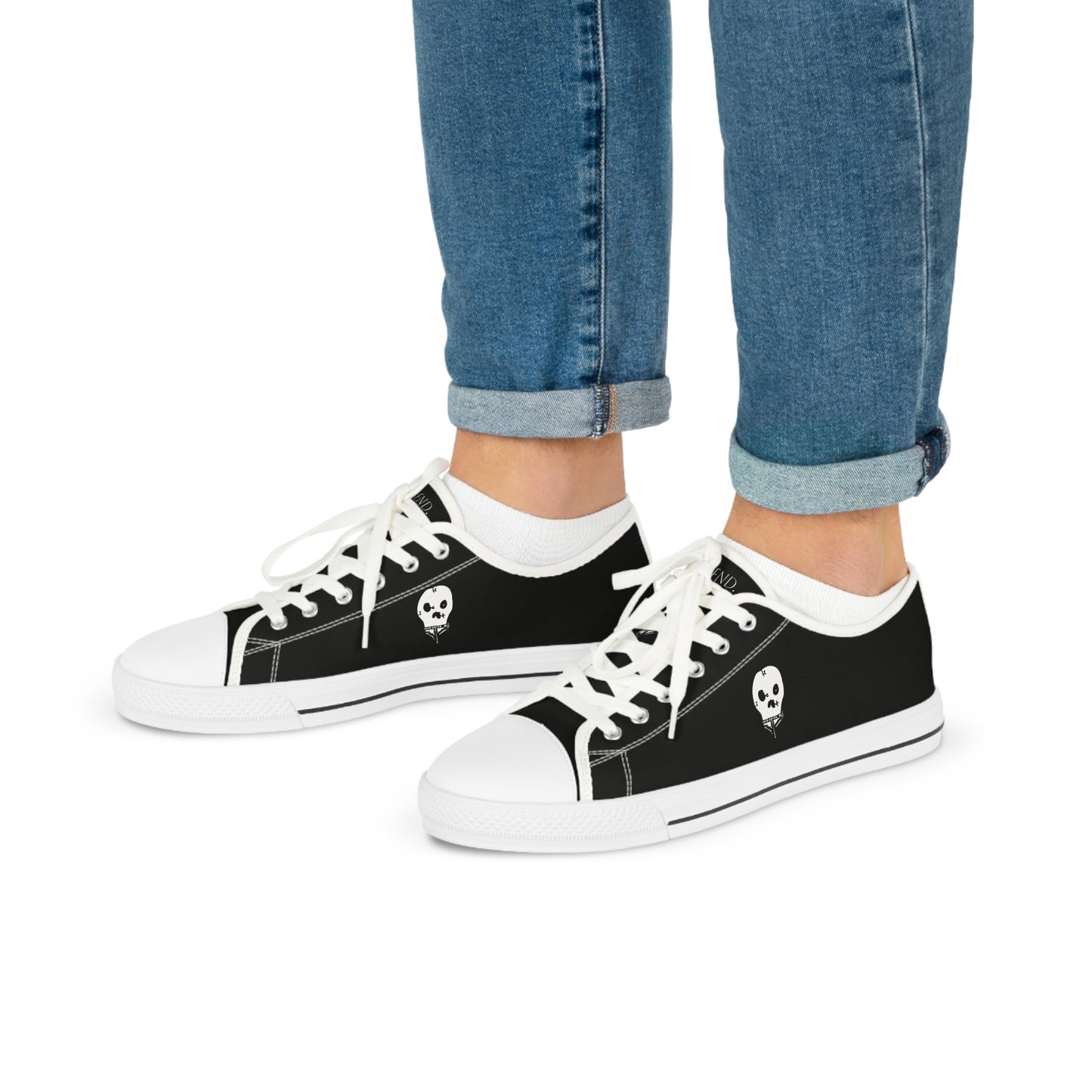 Nith OE Men's Low Top Sneakers Black WITHERED SKELLY