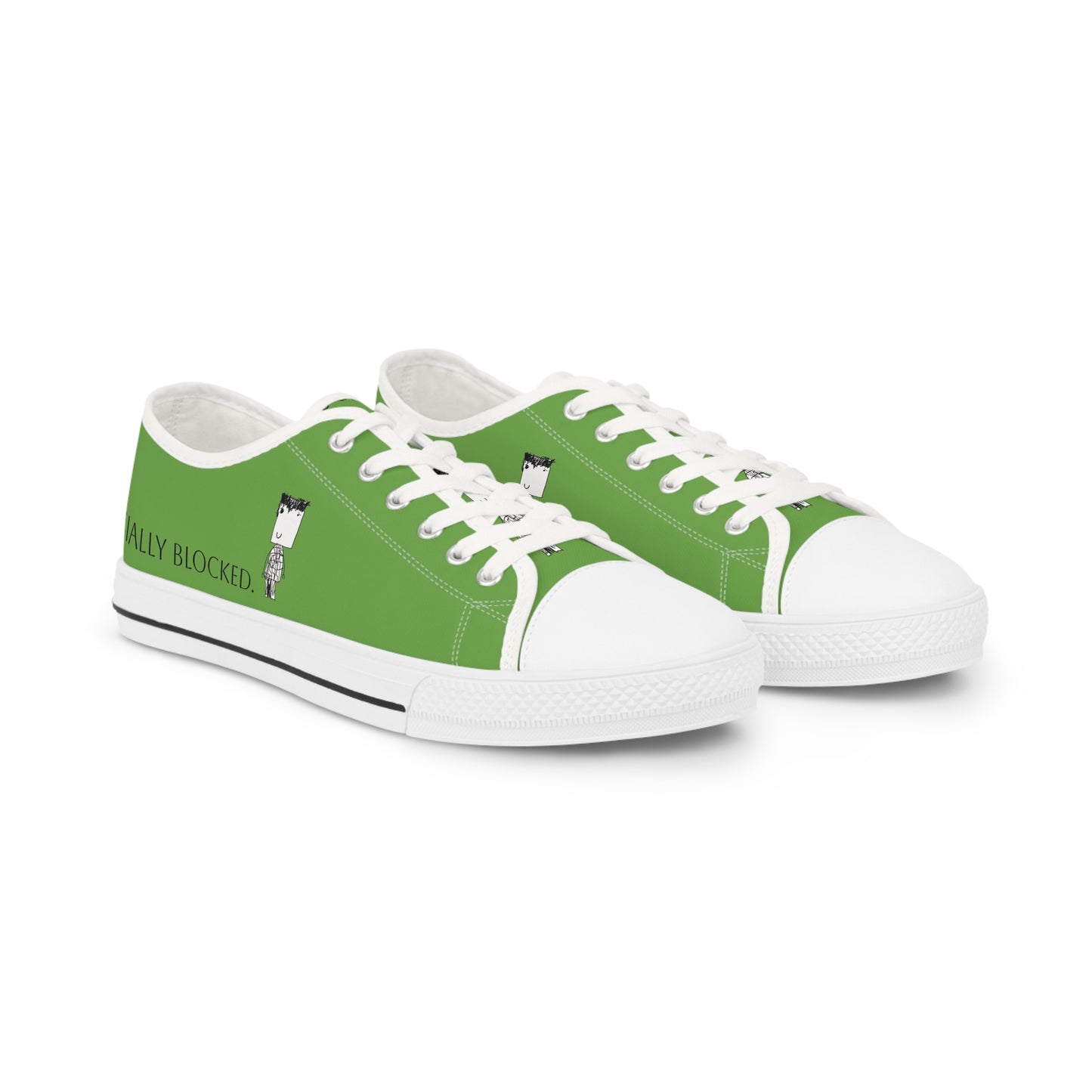 Nith OE Men's Low Top Sneakers Green BLOCKHEAD