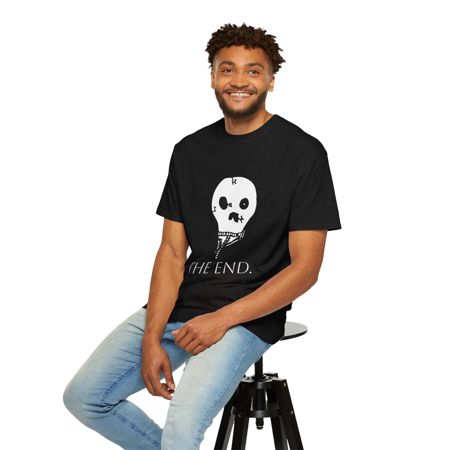 Nith OE Unisex Garment-Dyed T-shirt WITHERED SKELLY THE END