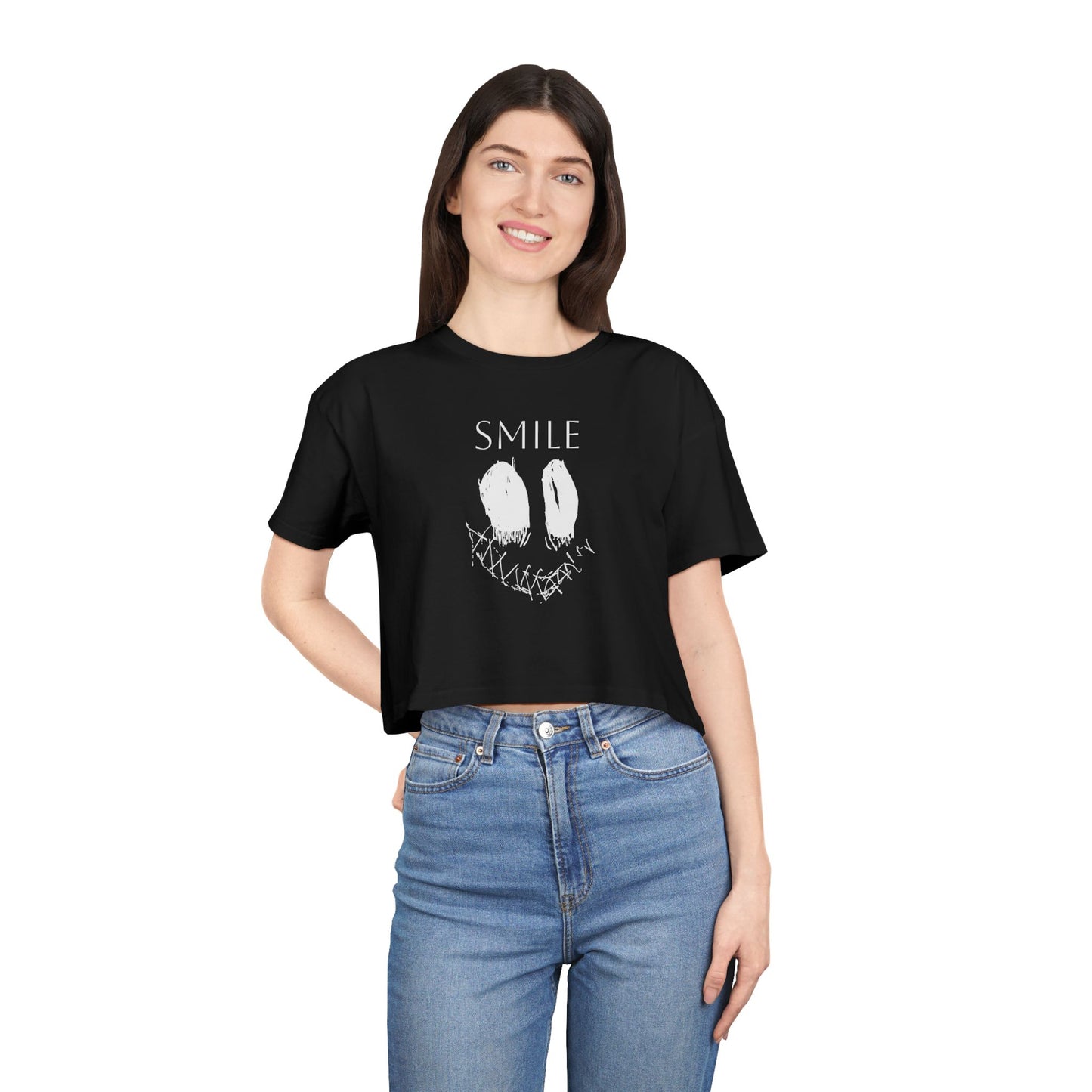 Nith OE Women's Crop Tee SMILE