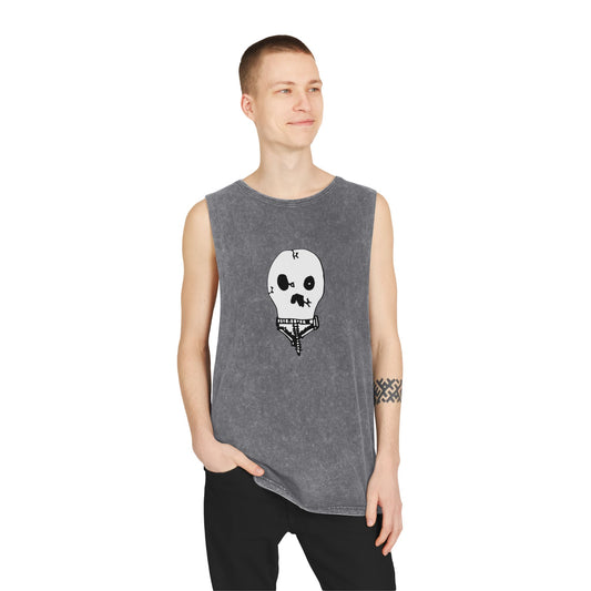 Nith OE Unisex Stonewash Tank Top WITHERED SKELLY