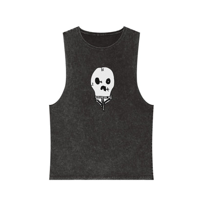 Nith OE Unisex Stonewash Tank Top WITHERED SKELLY