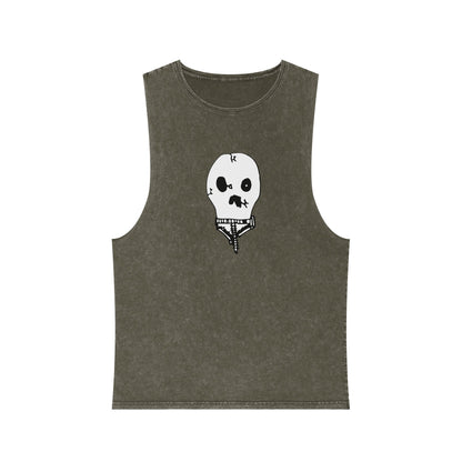 Nith OE Unisex Stonewash Tank Top WITHERED SKELLY