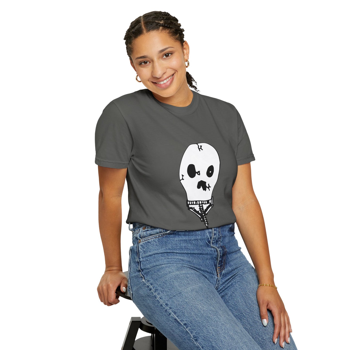 Nith OE Unisex Garment-Dyed T-shirt WITHERED SKELLY THE END