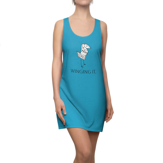 Nith OE Women's Racerback Dress Turquoise BIRD