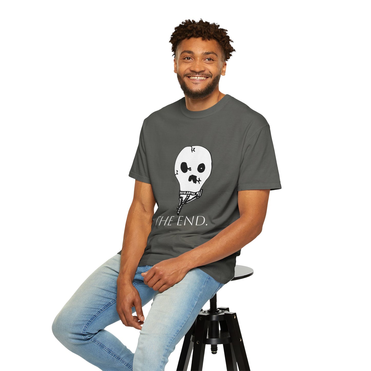 Nith OE Unisex Garment-Dyed T-shirt WITHERED SKELLY THE END