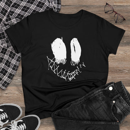 Nith OE Women's Midweight Cotton Tee Inverted SMILE