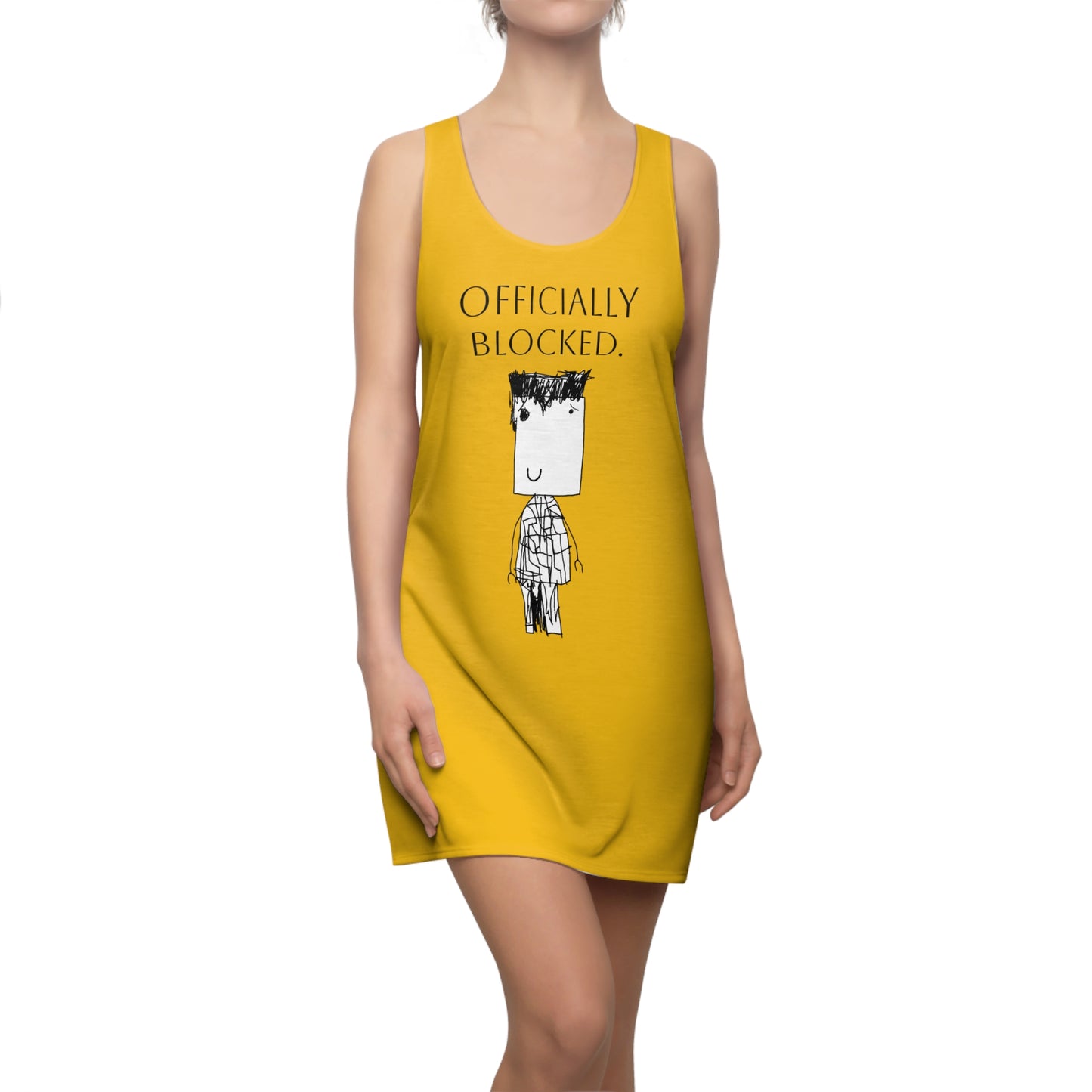 Nith OE Women's Racerback Dress Yellow BLOCKHEAD