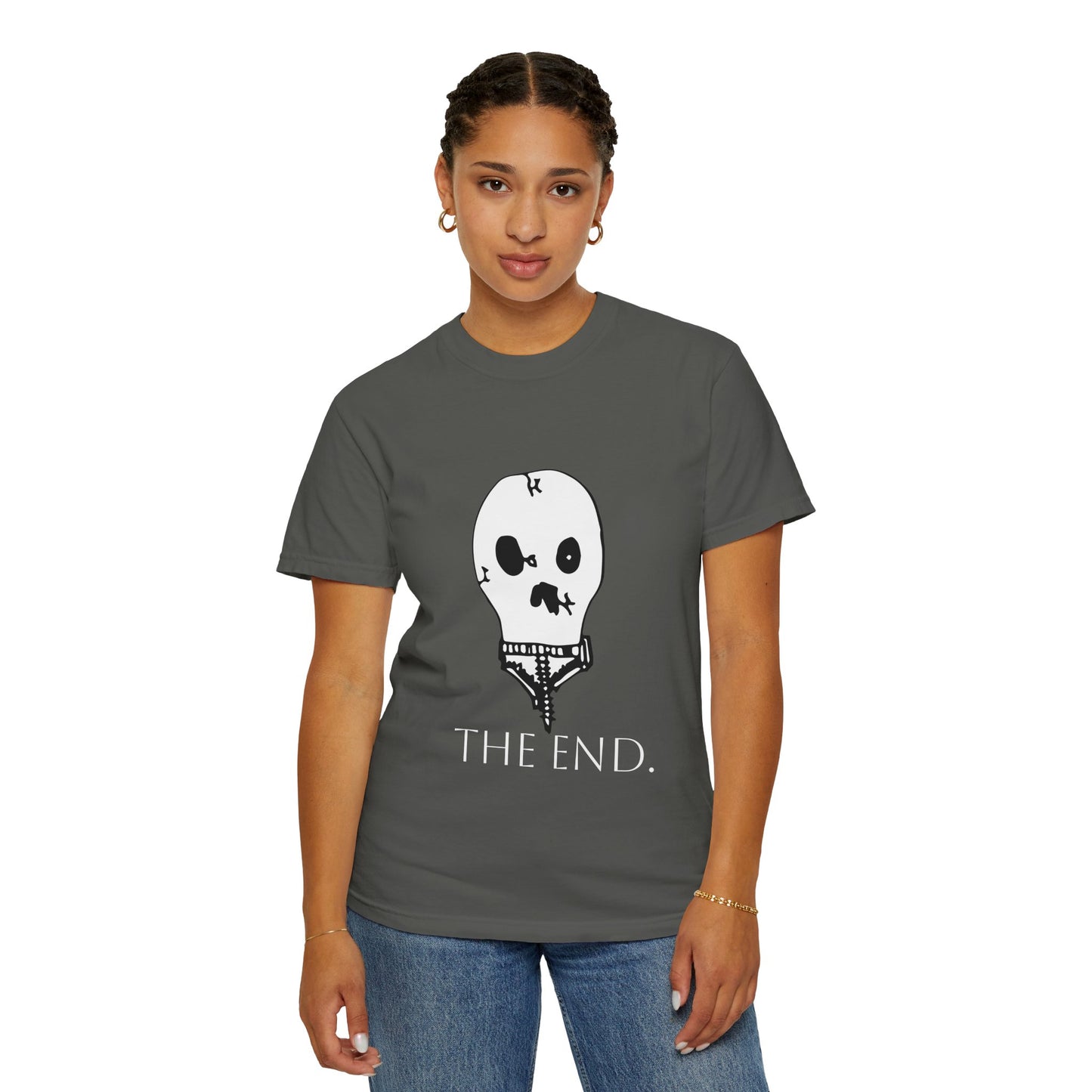 Nith OE Unisex Garment-Dyed T-shirt WITHERED SKELLY THE END